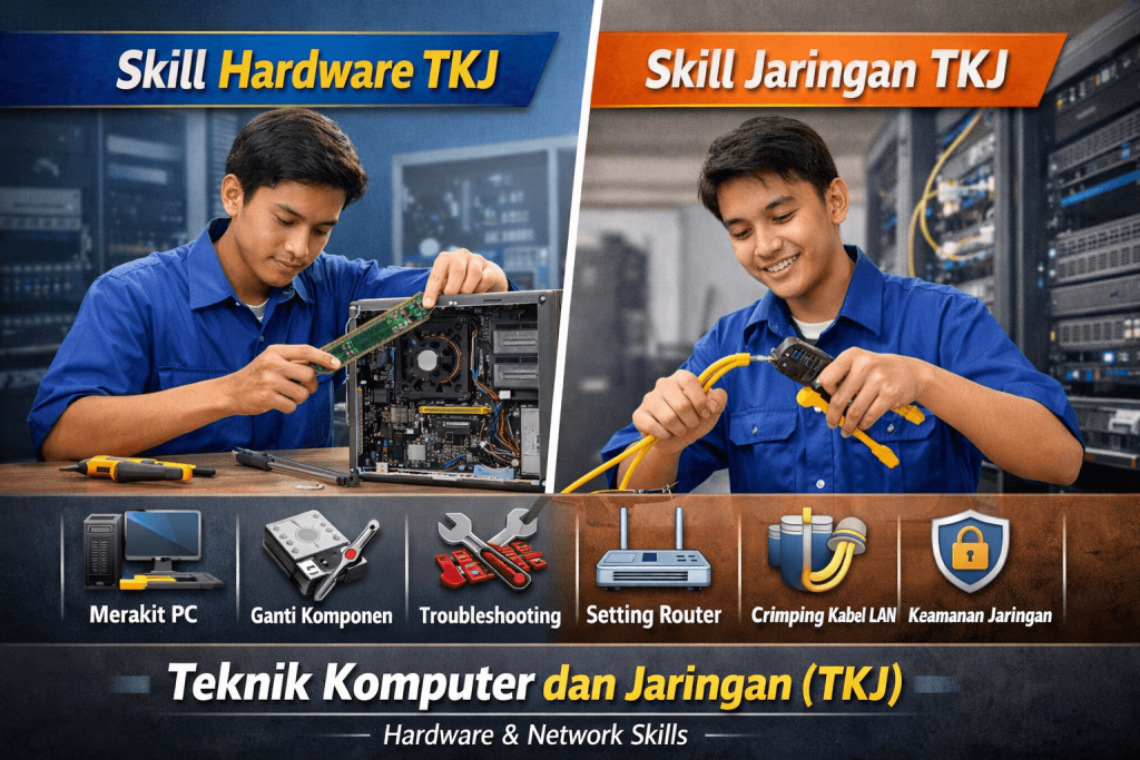 skill hardware tkj dan jaringan untuk teknik komputer
