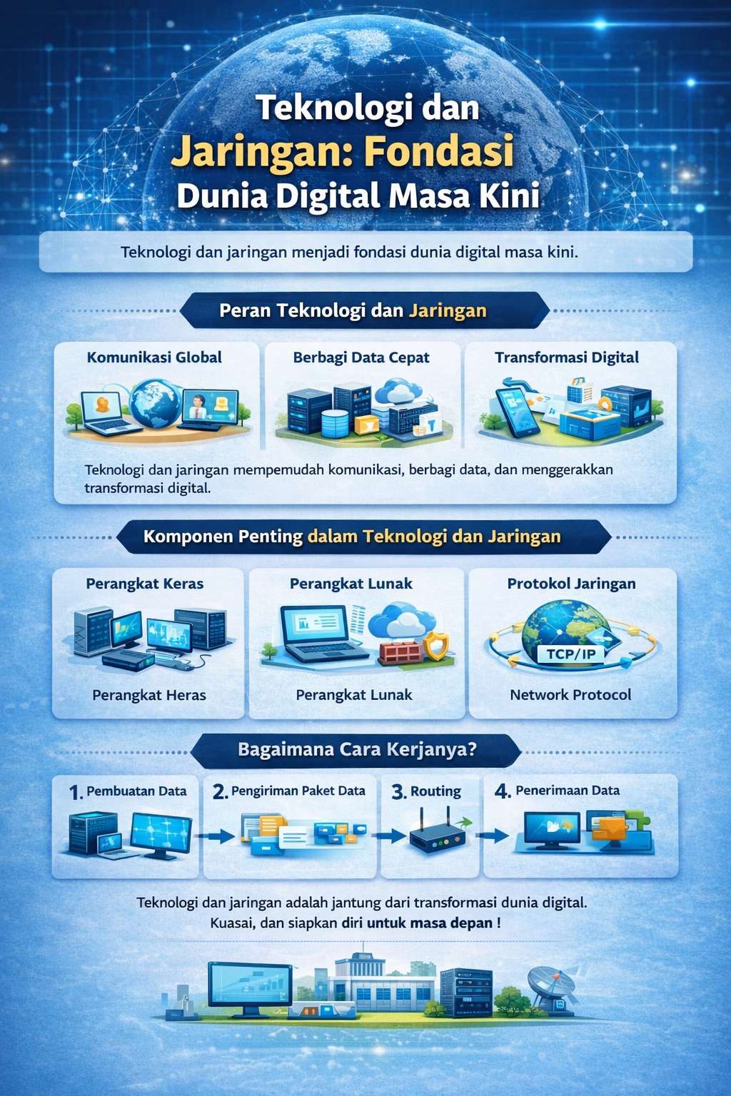 Teknologi dan Jaringan Fondasi Dunia Digital Masa Kini