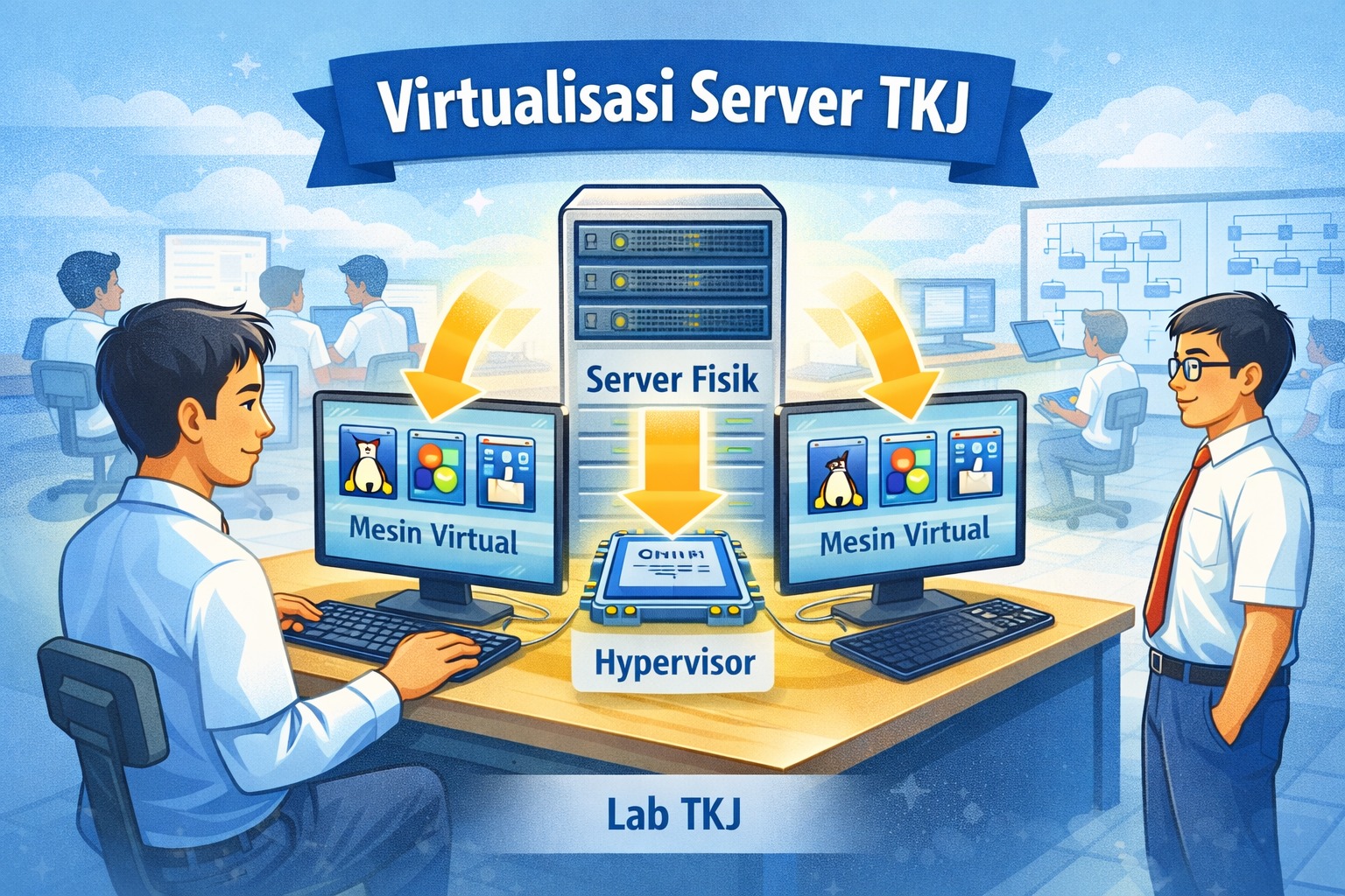 Virtualisasi Server Jurusan TKJ untuk Pemula