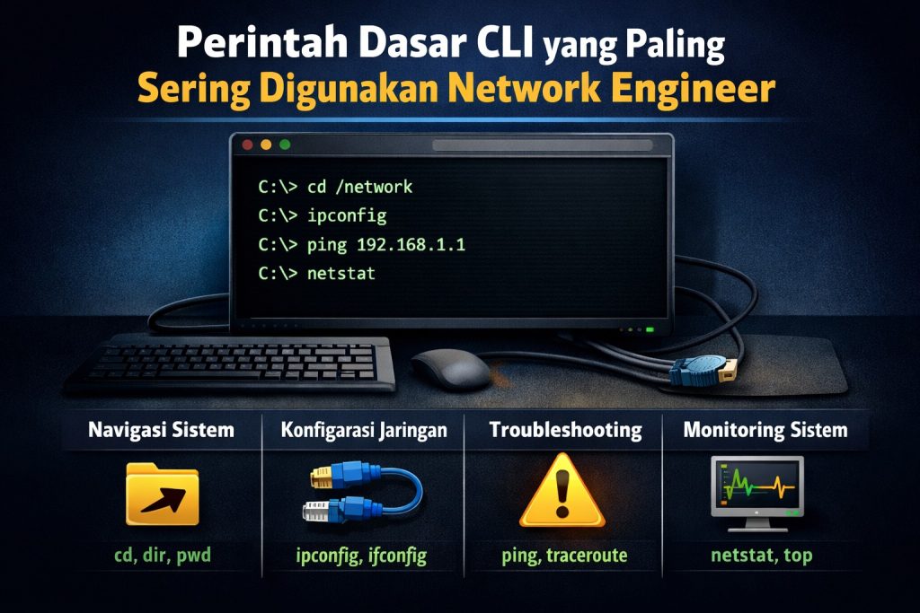 Perintah Dasar CLI yang Paling Sering Digunakan Network Engineer
