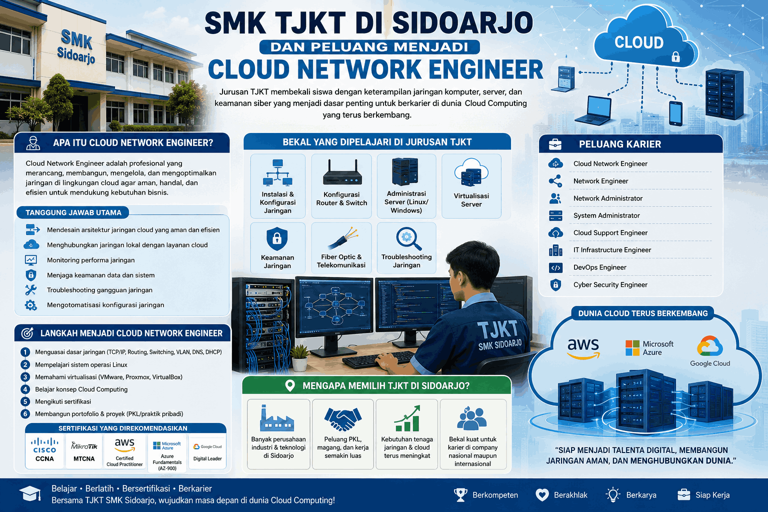 SMK TJKT di Sidoarjo dan Peluang Menjadi Cloud Network Engineer
