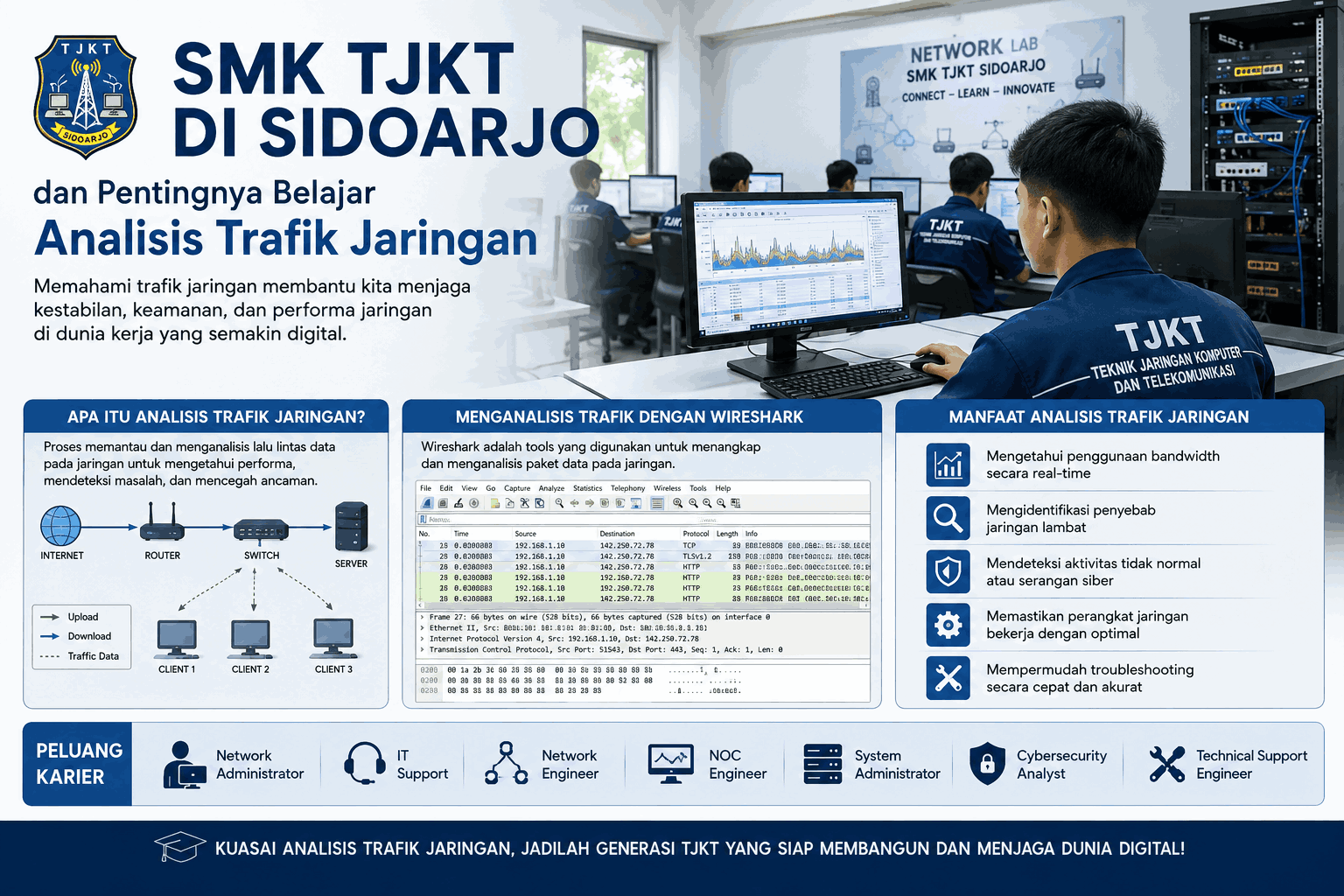 SMK TJKT di Sidoarjo dan Pentingnya Belajar Analisis Trafik Jaringan