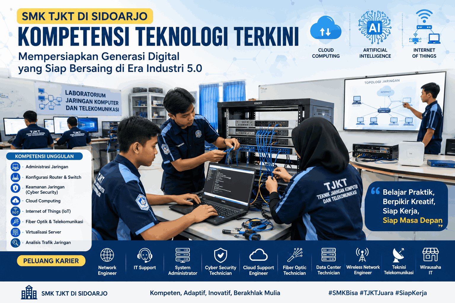 SMK TJKT di Sidoarjo dengan Kompetensi Teknologi Terkini