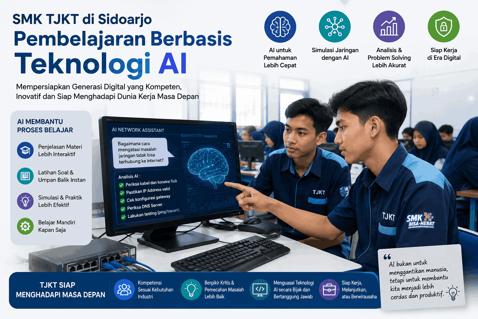 SMK TJKT di Sidoarjo dengan Pembelajaran Berbasis Teknologi AI