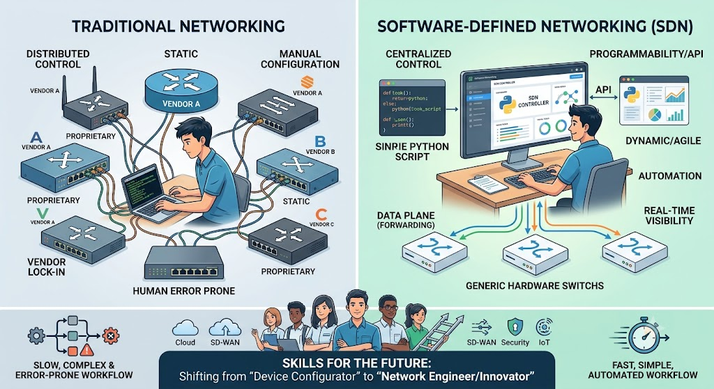 Mengapa SDN atau Software Defined Networking Wajib Dipelajari Siswa SMK?