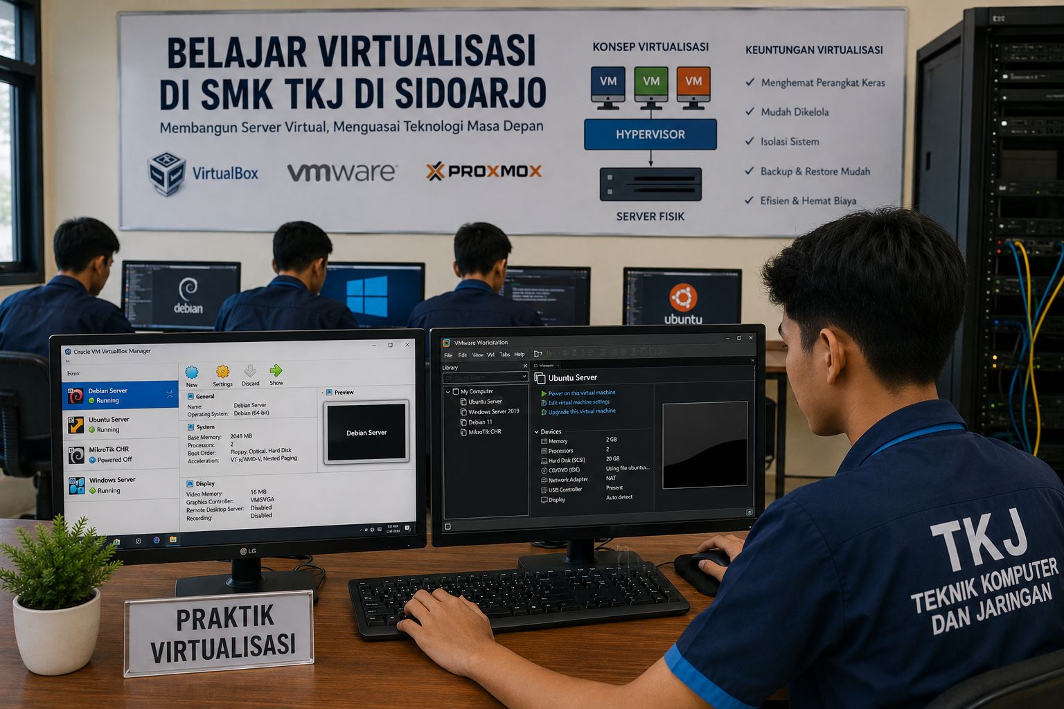 Belajar Virtualisasi di SMK TKJ