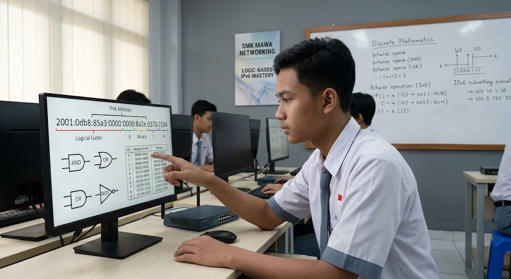 Integrasi Logika Matematika Diskrit dalam Silabus Pengalamatan IPv6 Kelas X pada SMK Jaringan di Surabaya