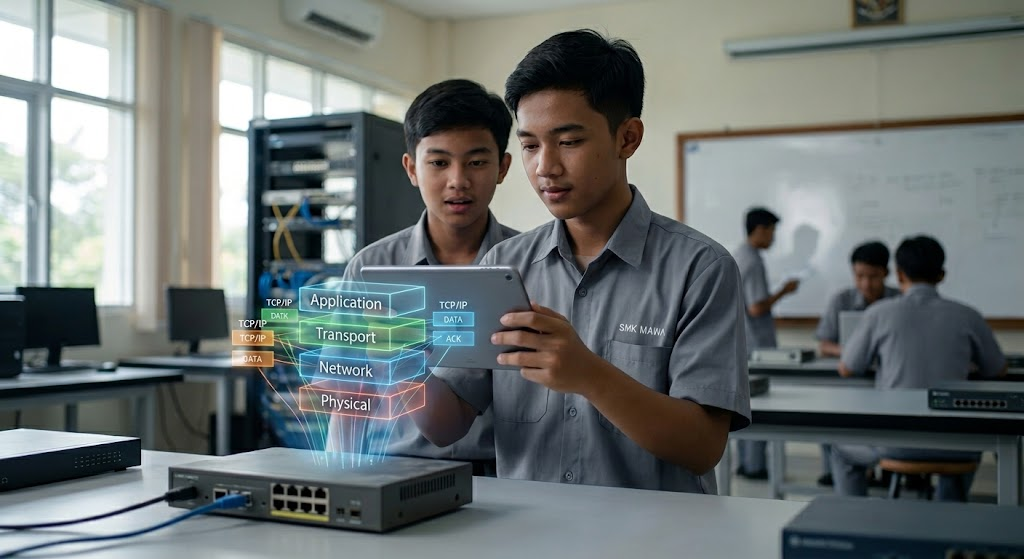 Rancang Bangun Media Interaktif Protokol Jaringan Menggunakan Augmented Reality untuk Kelas X SMK Jaringan di Jawa Timur