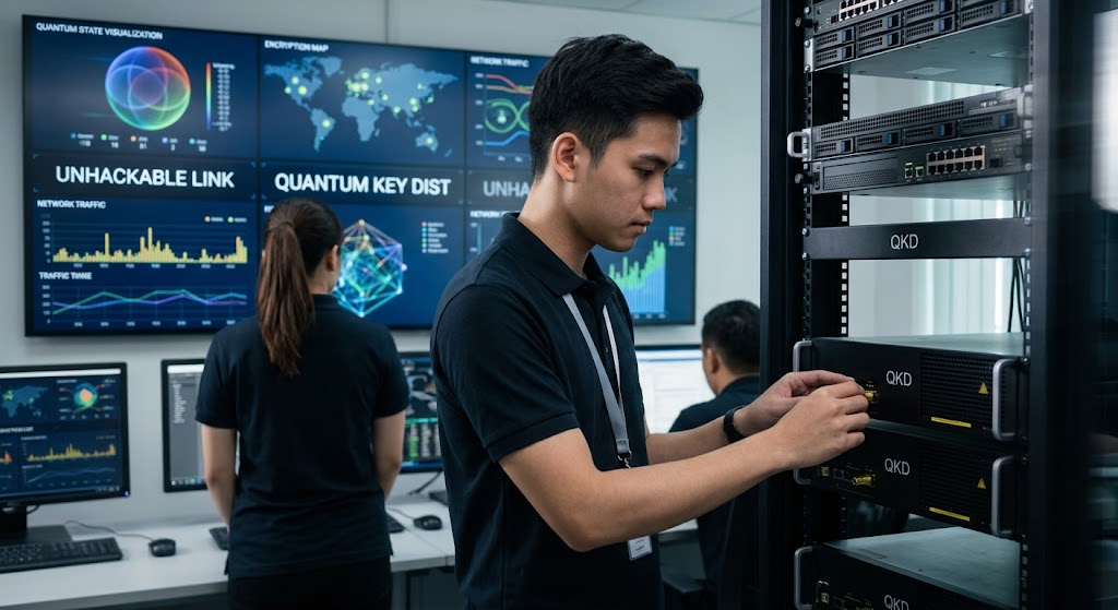 Integrasi Kriptografi Kuantum Tahan-Retas (Quantum Key Distribution) pada Infrastruktur Keamanan SMK Terbaik di Sidoarjo